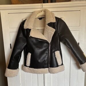 Art Class Black and Cream Teddy Jacket